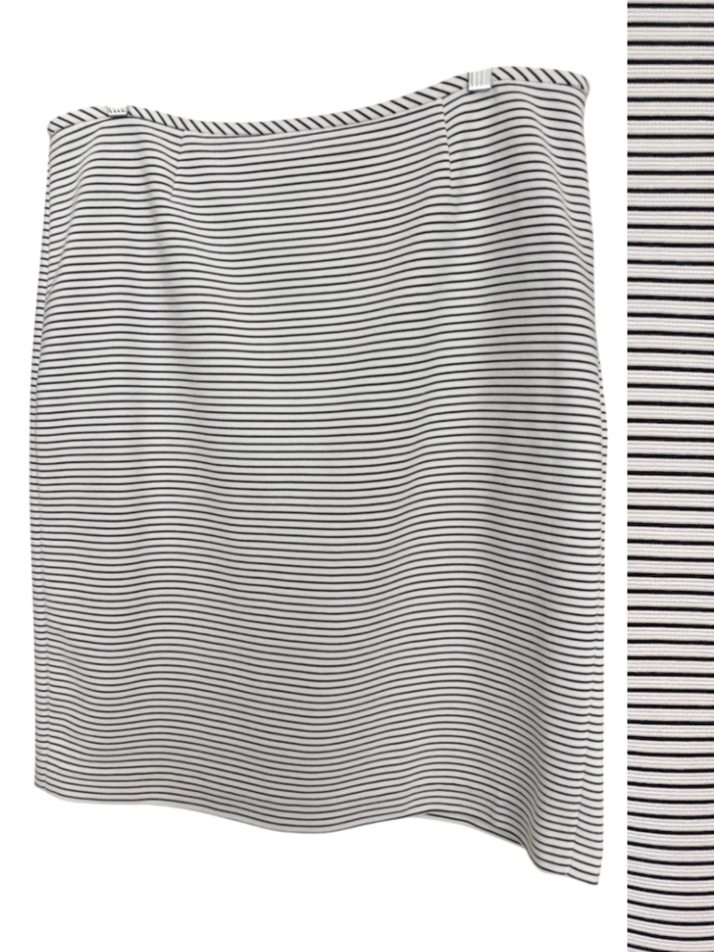 Calvin Klein Striped Pencil Skirt - White & Black Size 14